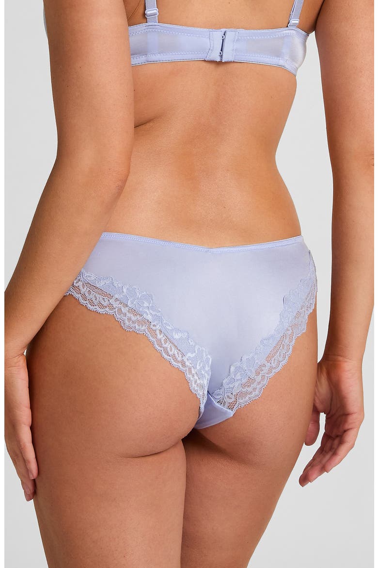 Lace & Shine Brazilian Panties, Alternate, color, BABY LAVENDER
