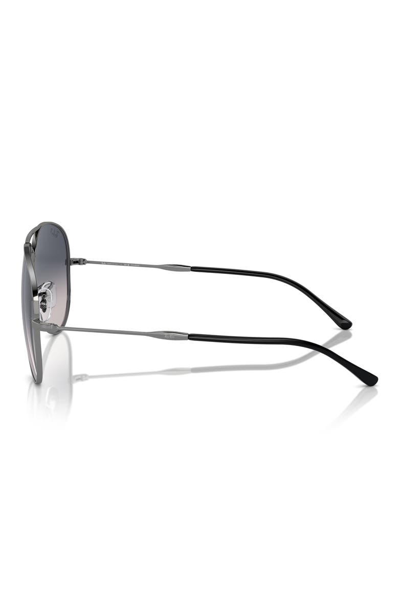 Old Aviator 62mm Gradient Polarized Oversize Sunglasses, Alternate, color, GUNMETAL