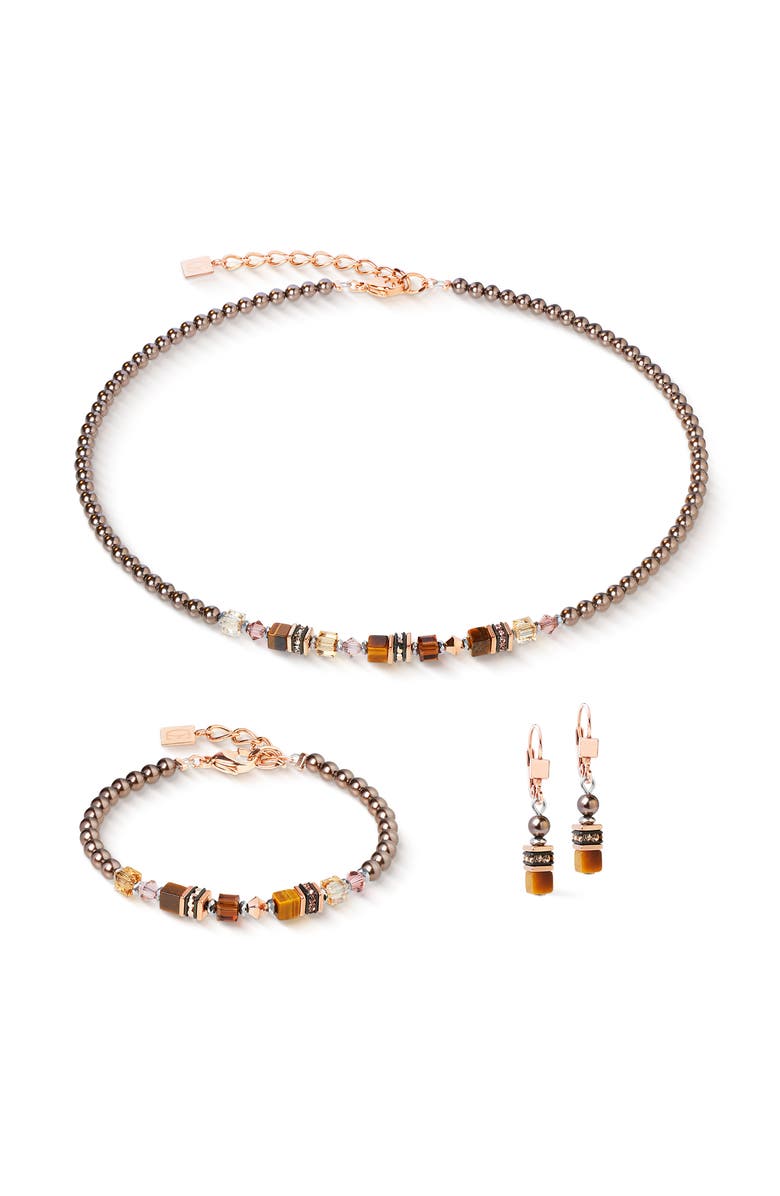 COEUR DE LION Princess Earth Glow Rose Gold Earrings, Alternate, color, Brown