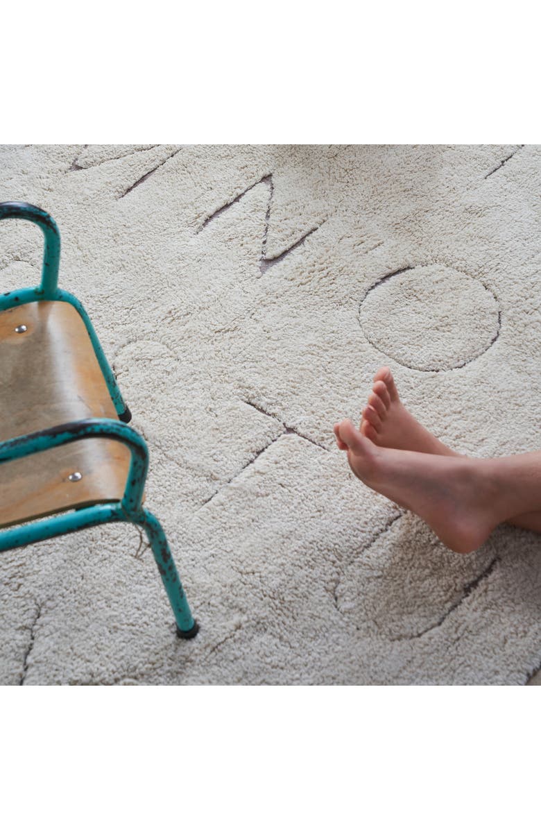 Lorena Canals RugCycled Washable Rug ABC, Alternate, color, Natural, Rugcycled Yarn