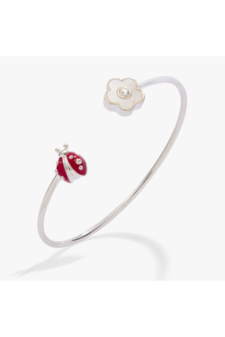 Ladybug and Daisy Flex Cuff, Main, color, Silver