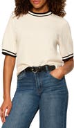 Sanctuary Perfect Tipped Short Sleeve Sweater
