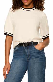 Perfect Tipped Short Sleeve Sweater