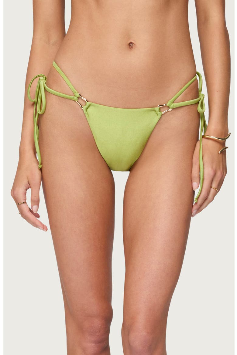 Neve String Bikini Bottoms, Main, color, GREEN