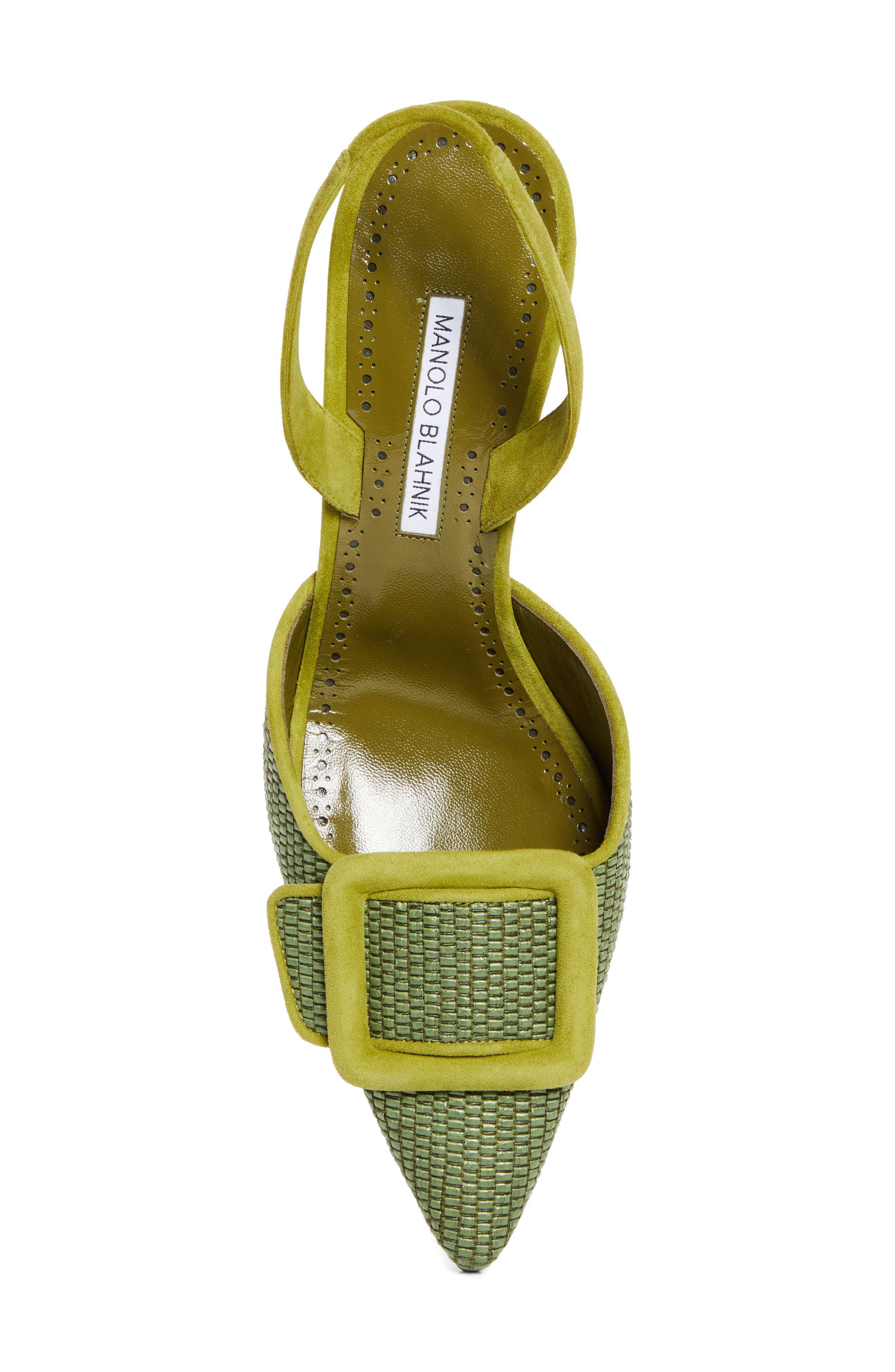 Manolo Blahnik Mayslibi Buckle Slingback Pump, Alternate, color, 