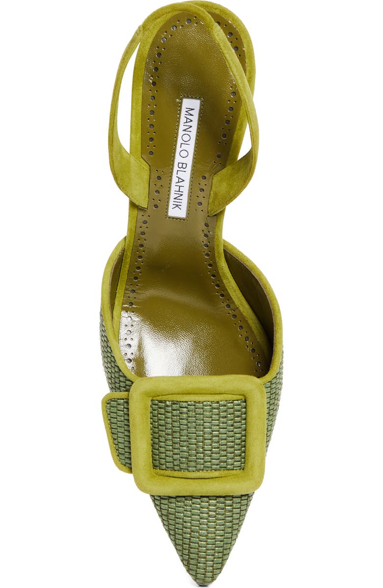 Manolo Blahnik Mayslibi Buckle Slingback Pump, Alternate, color,
