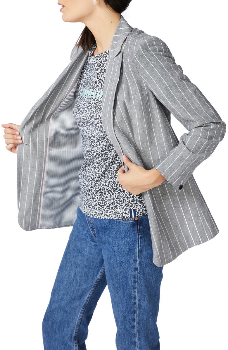 Court & Rowe Pinstripe One-Button Blazer, Alternate, color, 