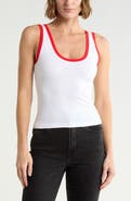 Good American Stretch Cotton Crop Ringer Tank