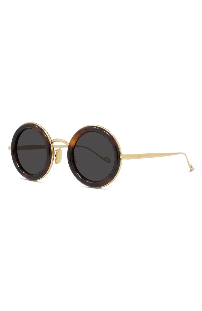 Loewe 45mm Small Round Sunglasses, Alternate, color, Dark Havana / Smoke