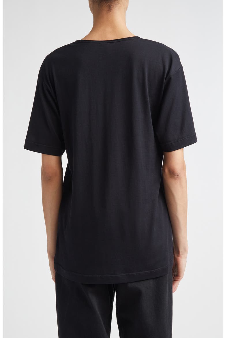 Silk Crepe T-Shirt, Alternate, color, BLACK