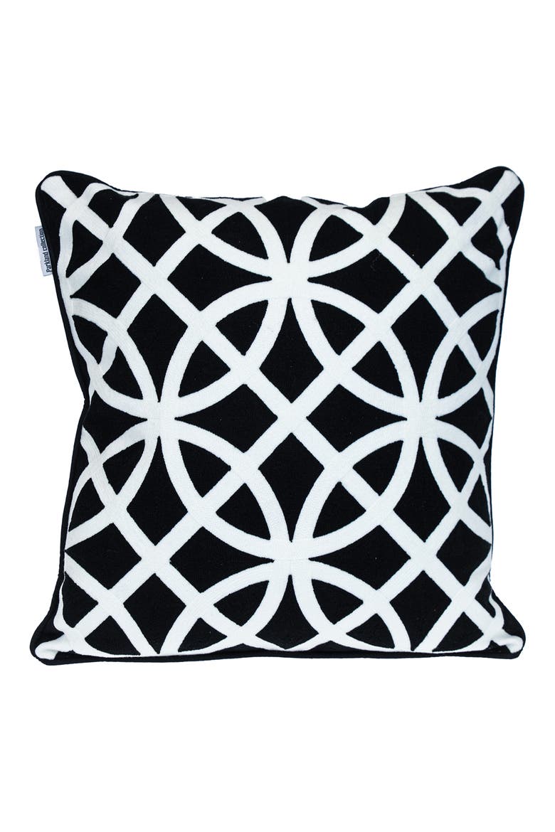 Chano Embroidered Throw Pillow, Main, color, BLACK