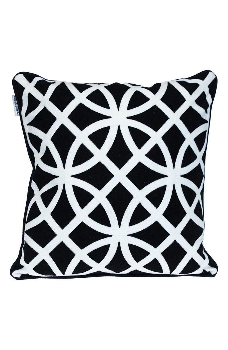 PARKLAND COLLECTION Chano Embroidered Throw Pillow, Main, color, Black