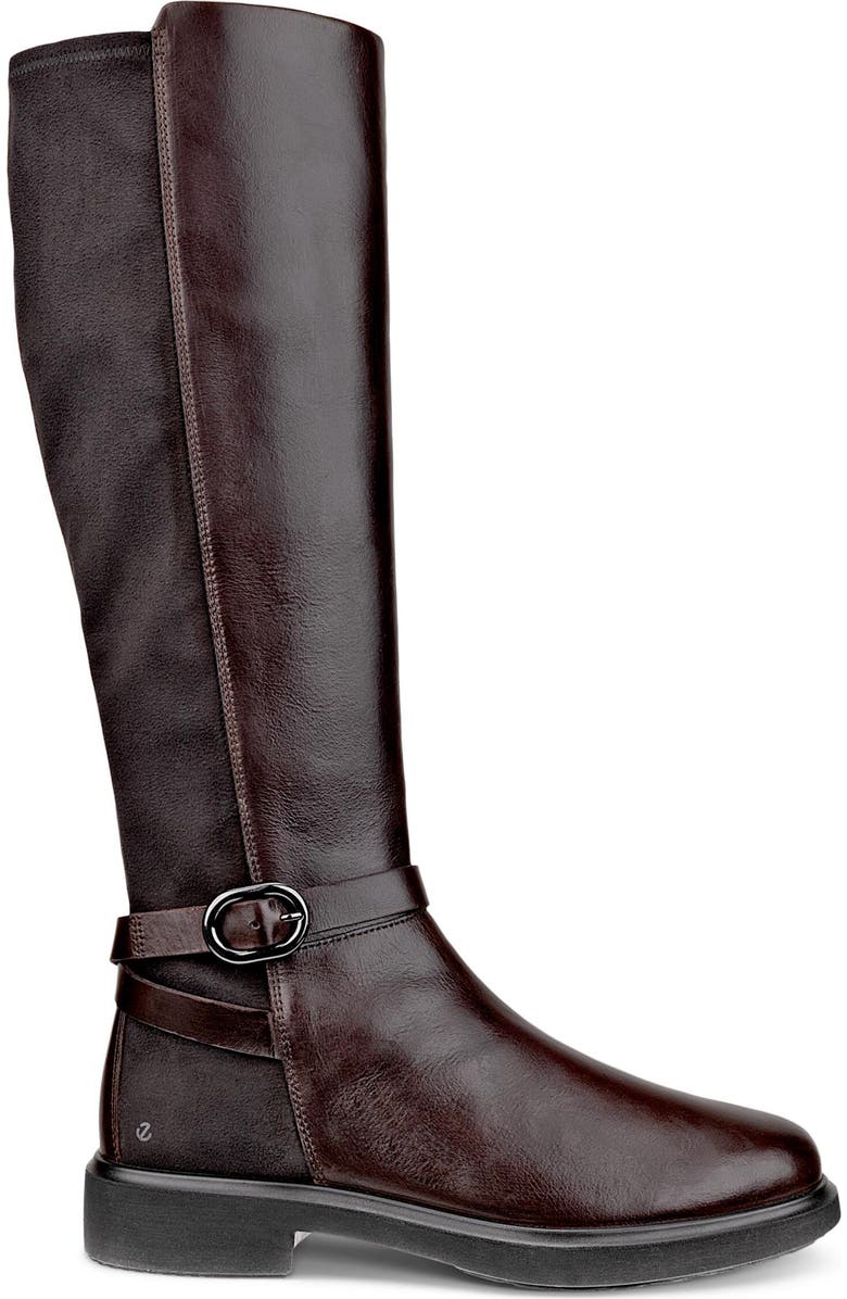 ECCO Metropole Amsterdam Tall Boot, Alternate, color, Mocha/ Black