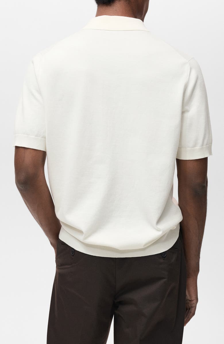 MANGO Cotton Polo Shirt, Alternate, color, Off White