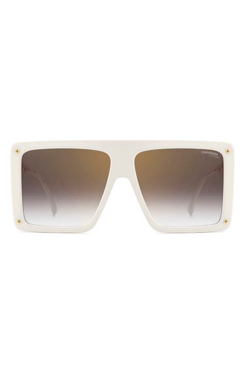 Unica 60mm Gradient Shield Sunglasses
