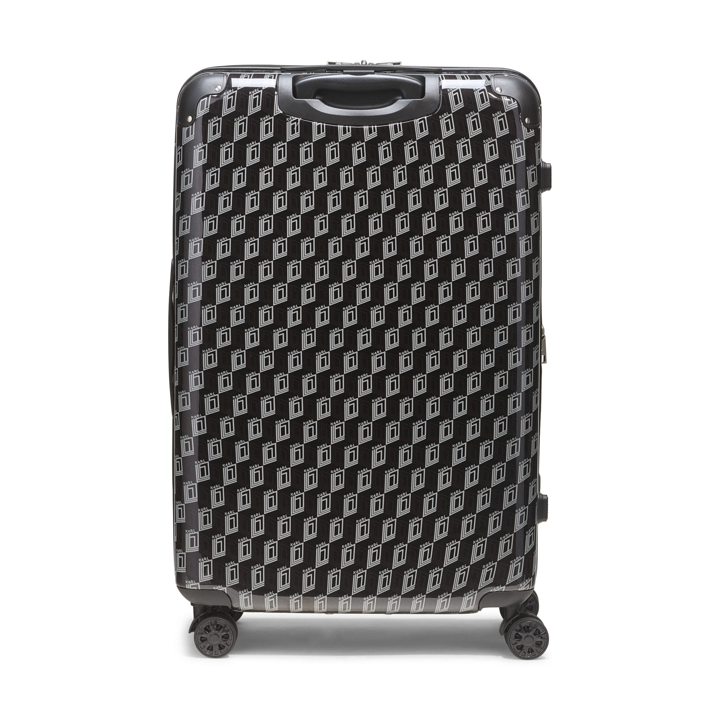 KARL LAGERFELD Bon Voyage Upright Suitcase, Alternate, color, Black/Grey