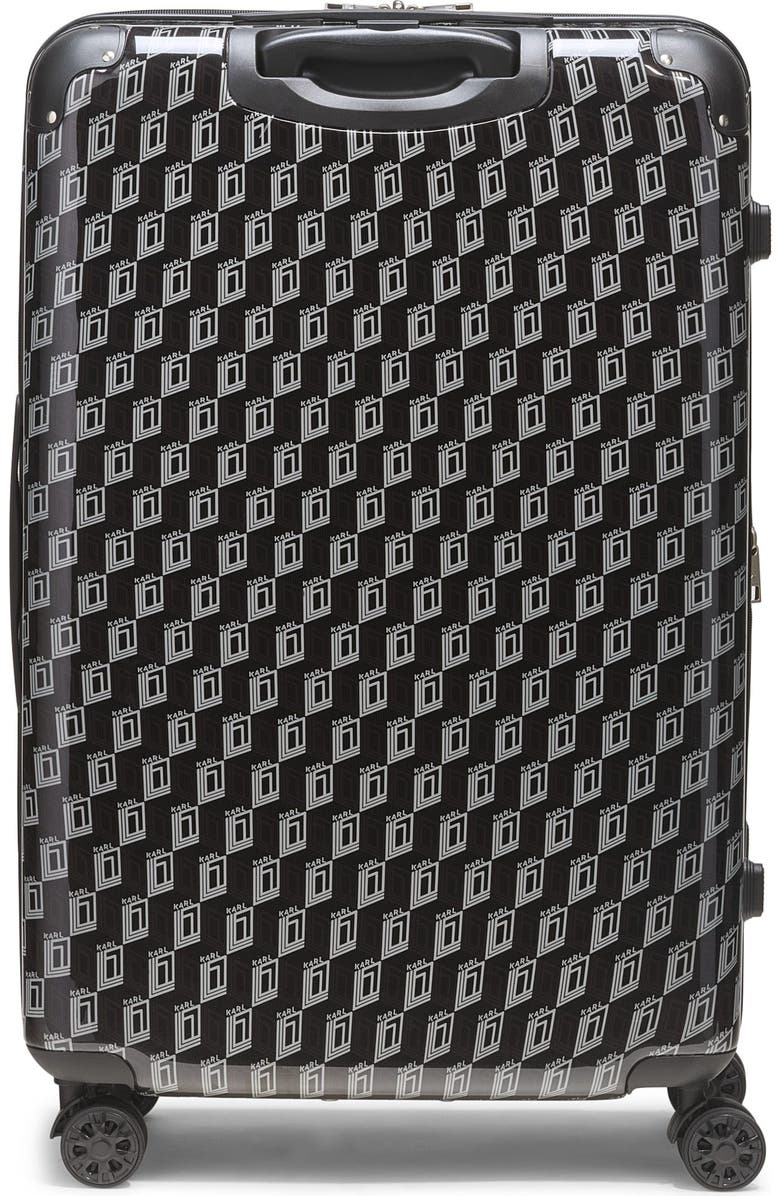 KARL LAGERFELD Bon Voyage Upright Suitcase, Alternate, color, Black/Grey