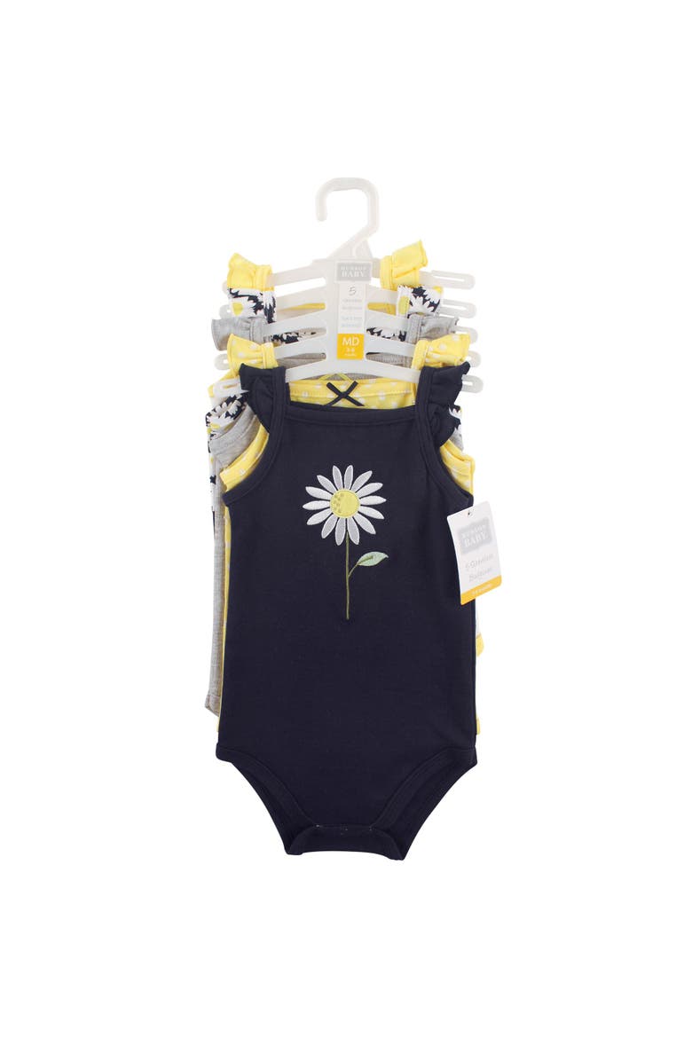 Soft Cotton Sleeveless Bodysuit, Alternate, color, Daisy