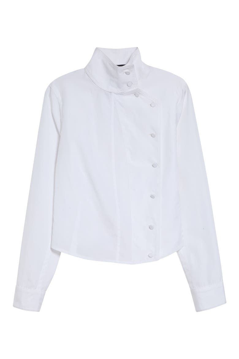 Asymmetrical Front Shirt, Alternate, color, WHITE