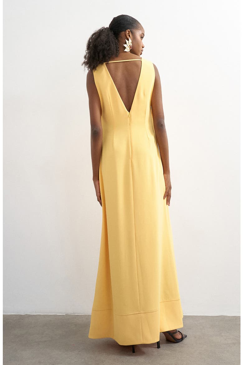 V-Neck Maxi Dress, Alternate, color, YELLOW