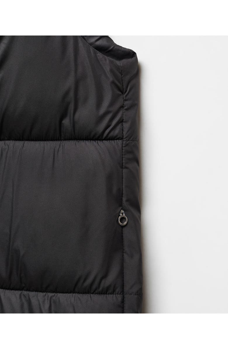 MANGO Long Quilted Water Repellent Hooded Puffer Vest, Alternate, color,