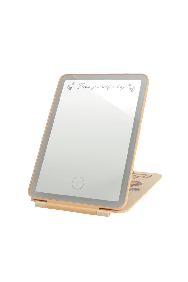Disney Winnie the Pooh Treat Yourself Touch Pad Mini LED Makeup Mirror, Alternate, color, Beige