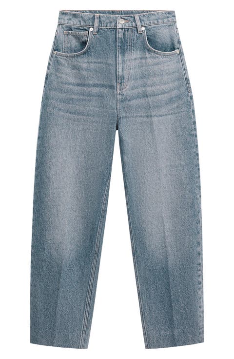Balloon High Waist Ankle Tapered Jeans