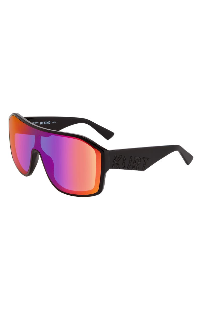 Kurt Geiger London Mask Sunglasses, Alternate, color, Black/ Pink Sp