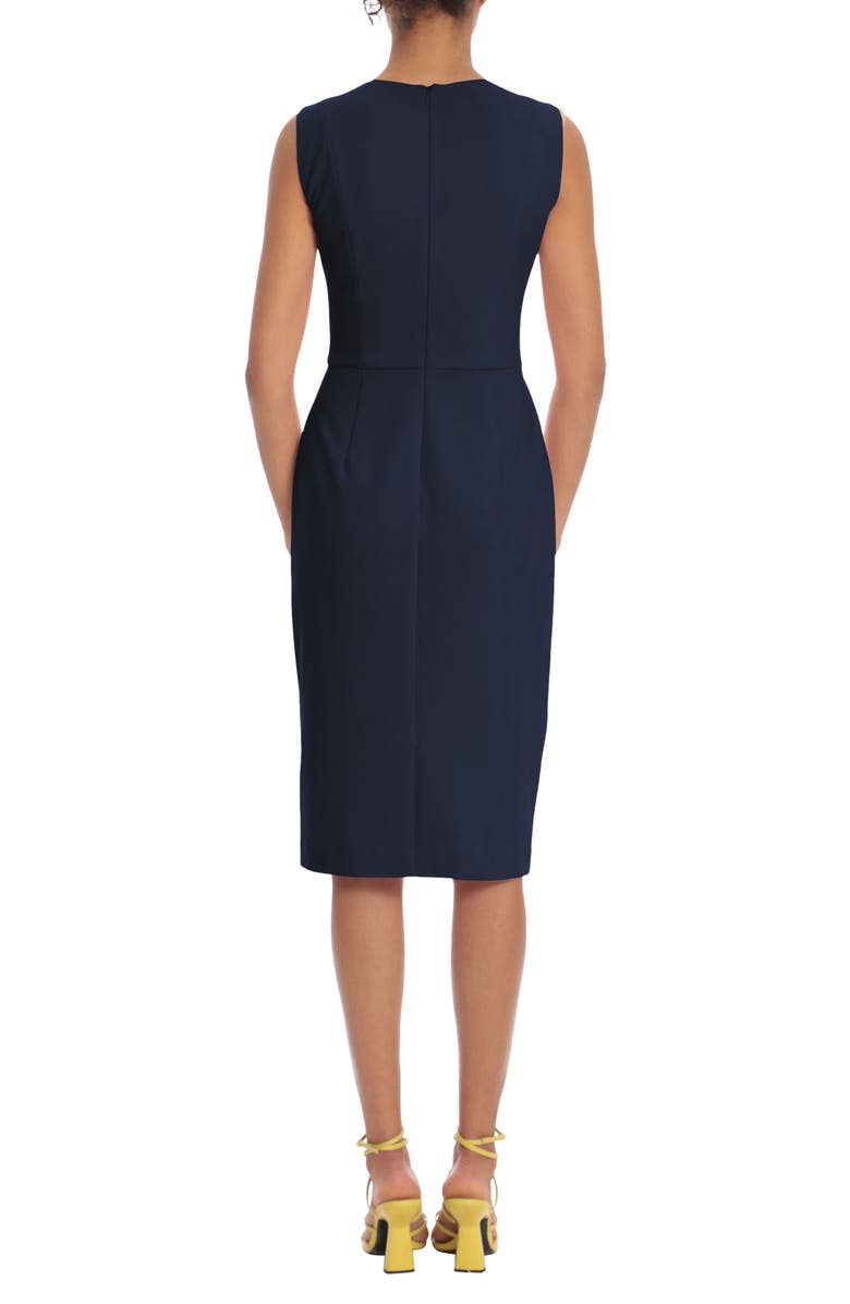 Donna Morgan Cutout Sheath Midi Dress, Alternate, color, Twilight Navy