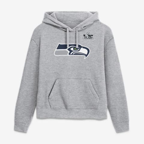 Women's Nike Jaxon Smith-Njigba Heather Gray Seattle Seahawks Super Bowl LX Champions Patch Name & Number Hoodie