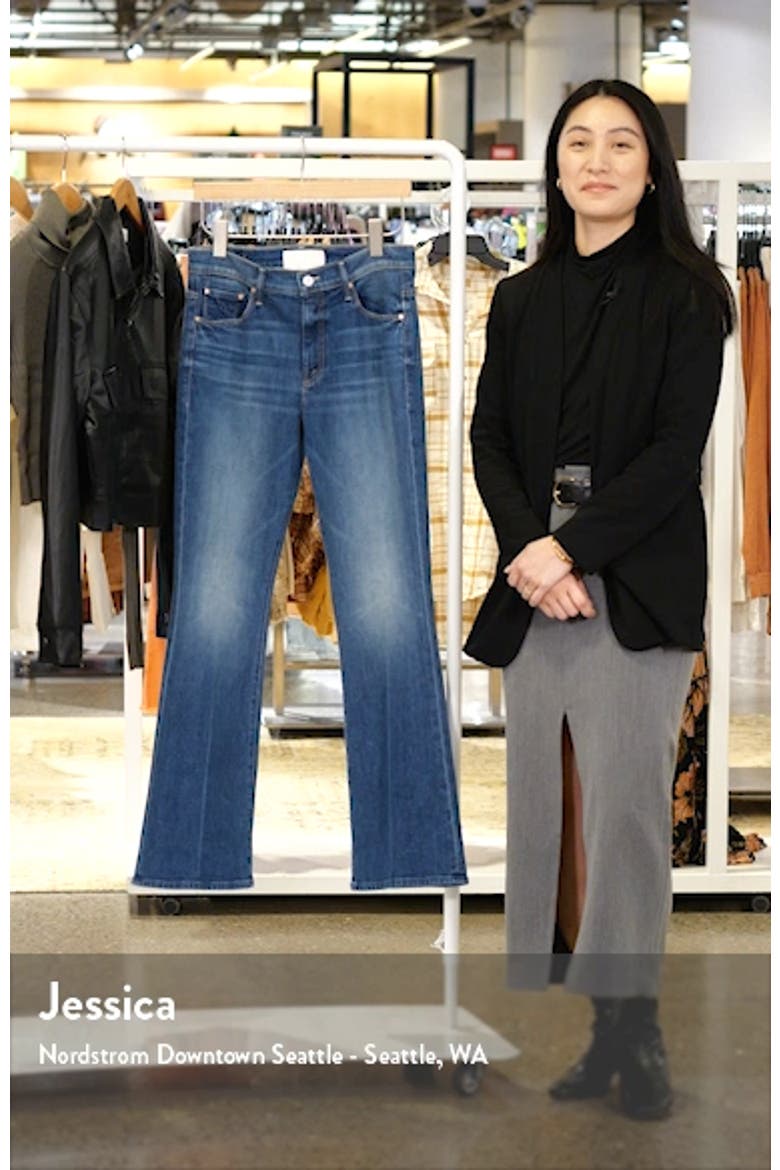 The Weekend High Waist Stretch Denim Bootcut Jeans video