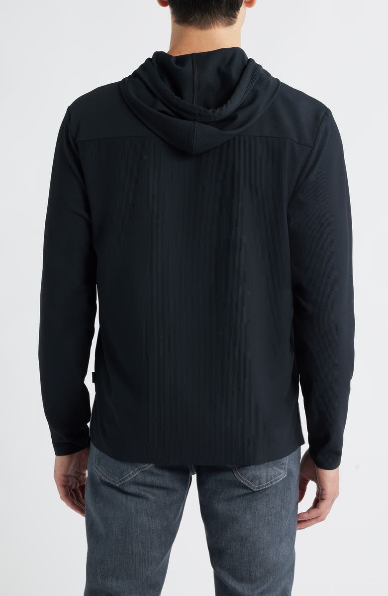 johnnie-O Hoppin Rib Hoodie, Alternate, color, Black