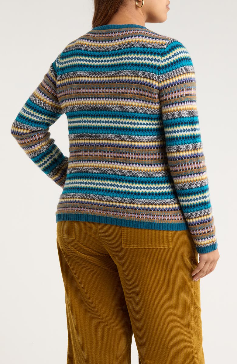 Seasalt Cornwall Percella Cove Fair Isle Merino Wool Blend Sweater, Alternate, color, Weaving Needle Dark Eden Mix