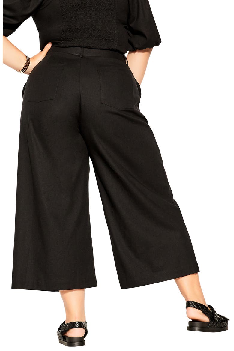 Wistful Dreams Linen Blend Wide Leg Pants, Alternate, color, BLACK