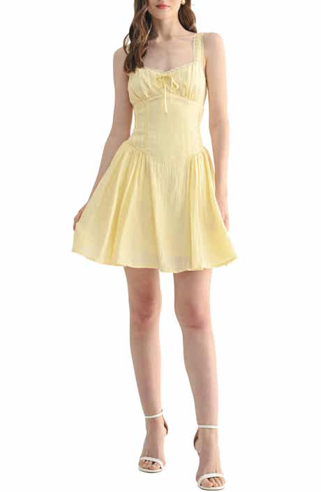 All in Favor Lace Detail Minidress