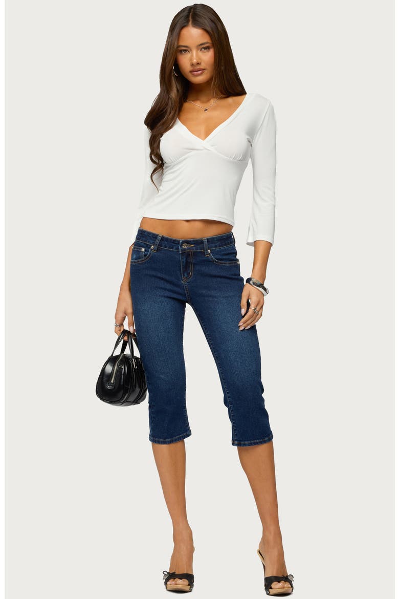 Fifer Low Rise Capri Jeans, Alternate, color, DARK-BLUE-WASHED