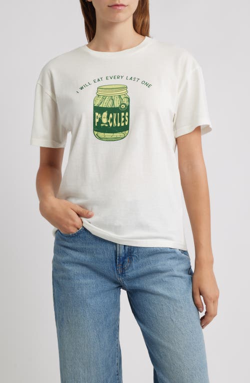Vinyl Icons Pickles Graphic T-shirt In White