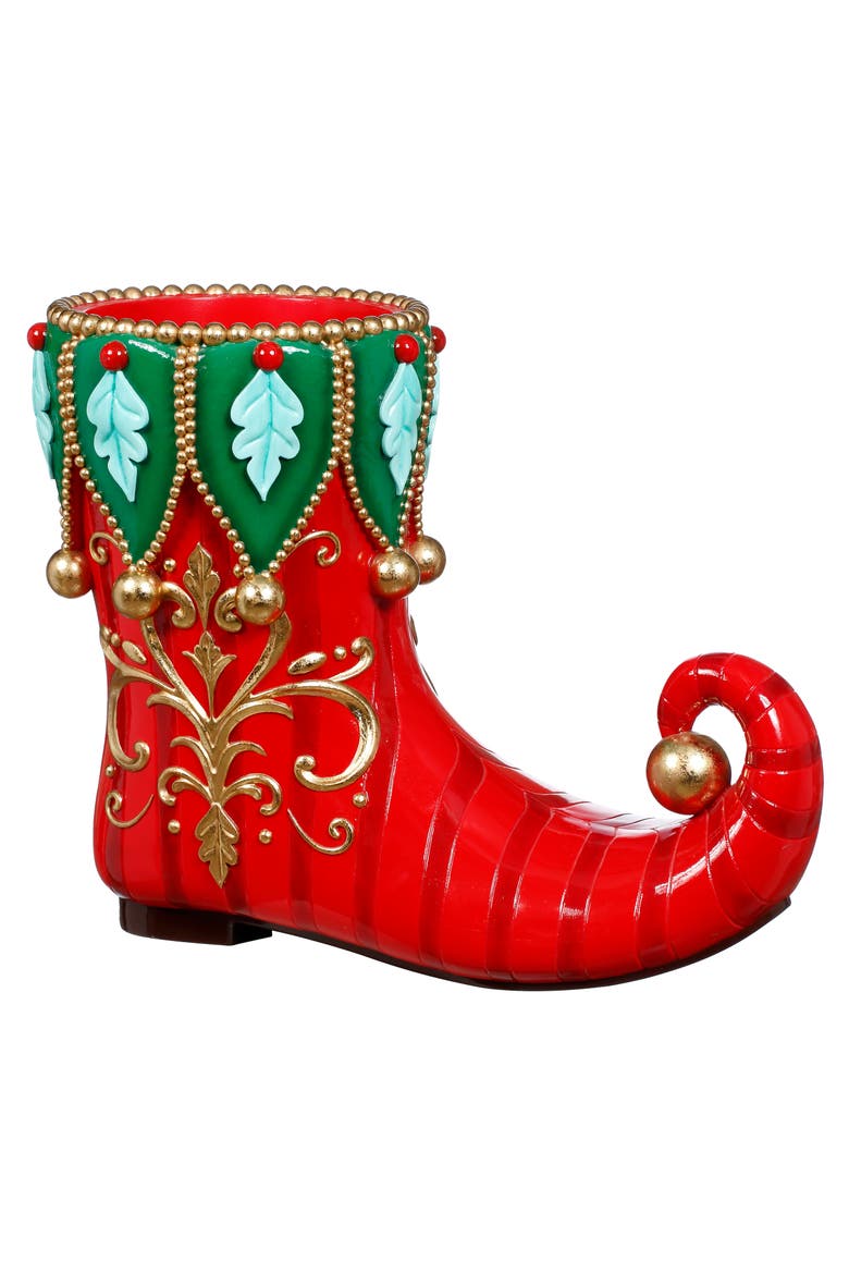 Elf Boot Planter, Main, color, Red