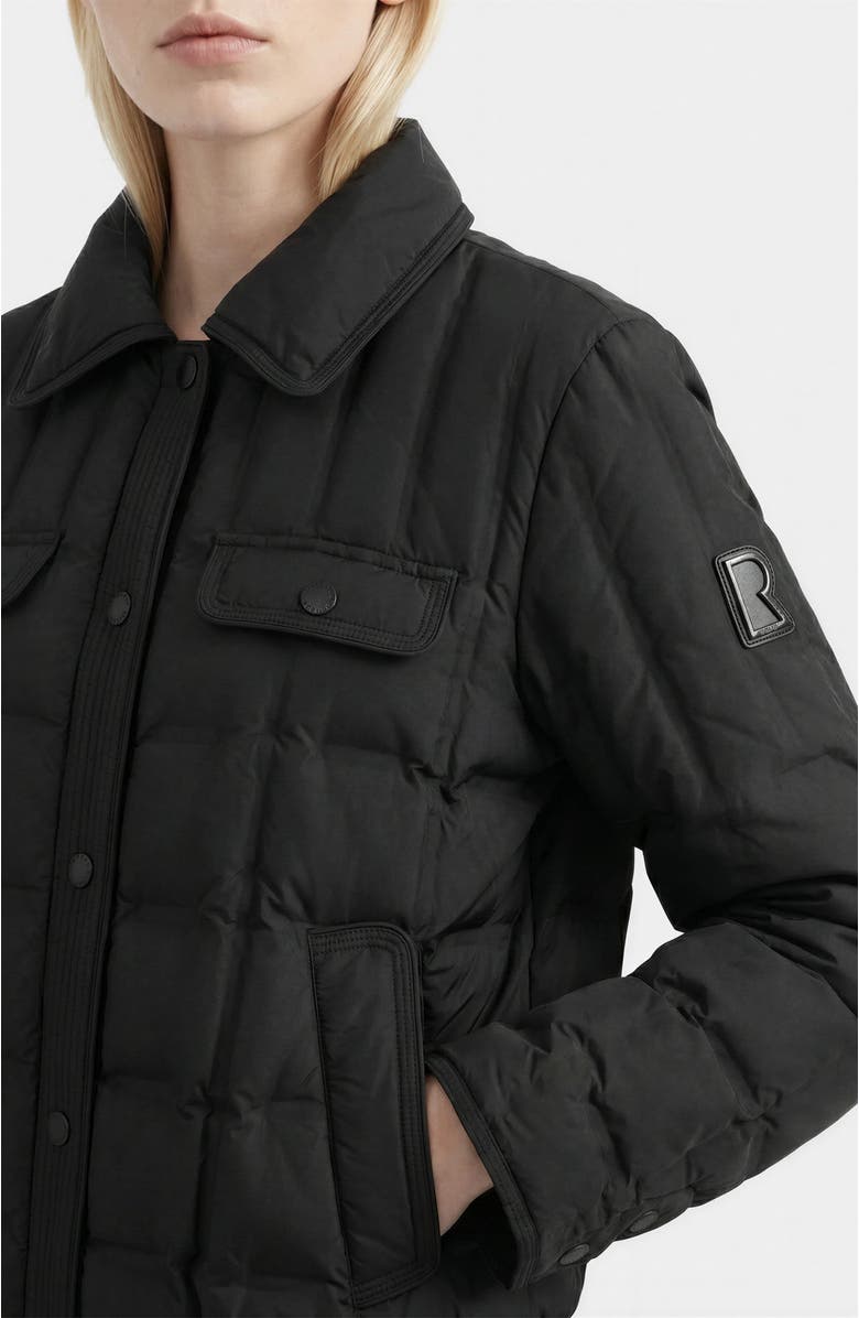 Rudsak Seoul Quilted Down Shirt Jacket, Alternate, color, Black