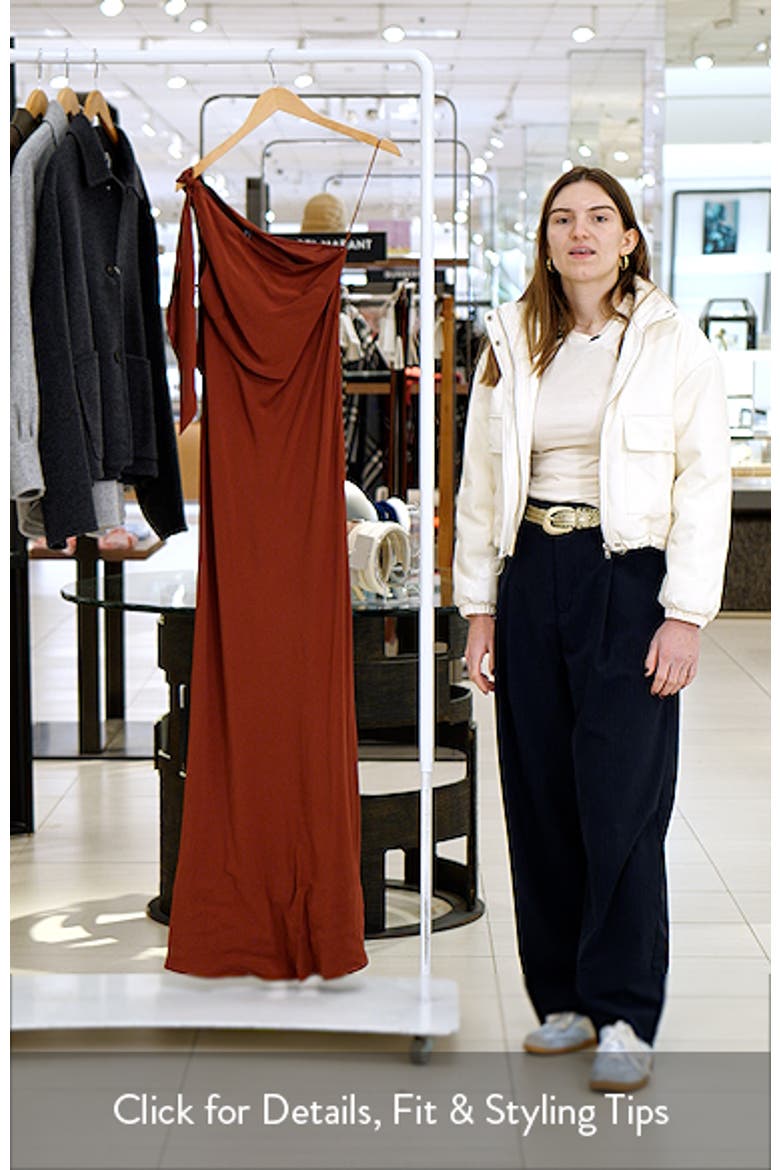 Tie Strap One-Shoulder Maxi Dress video