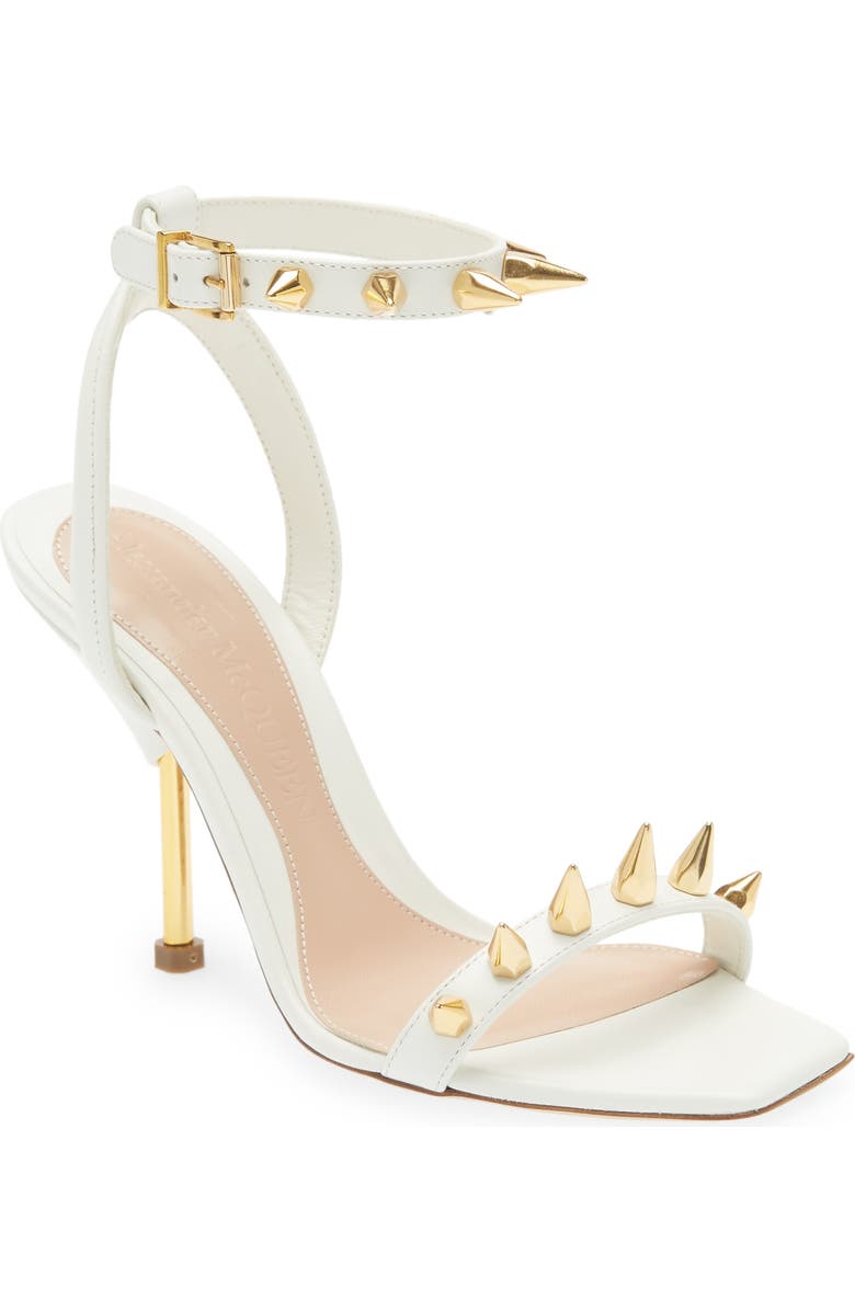 McQueen Alexander McQueen Punk Stud Ankle Strap Sandal, Main, color,