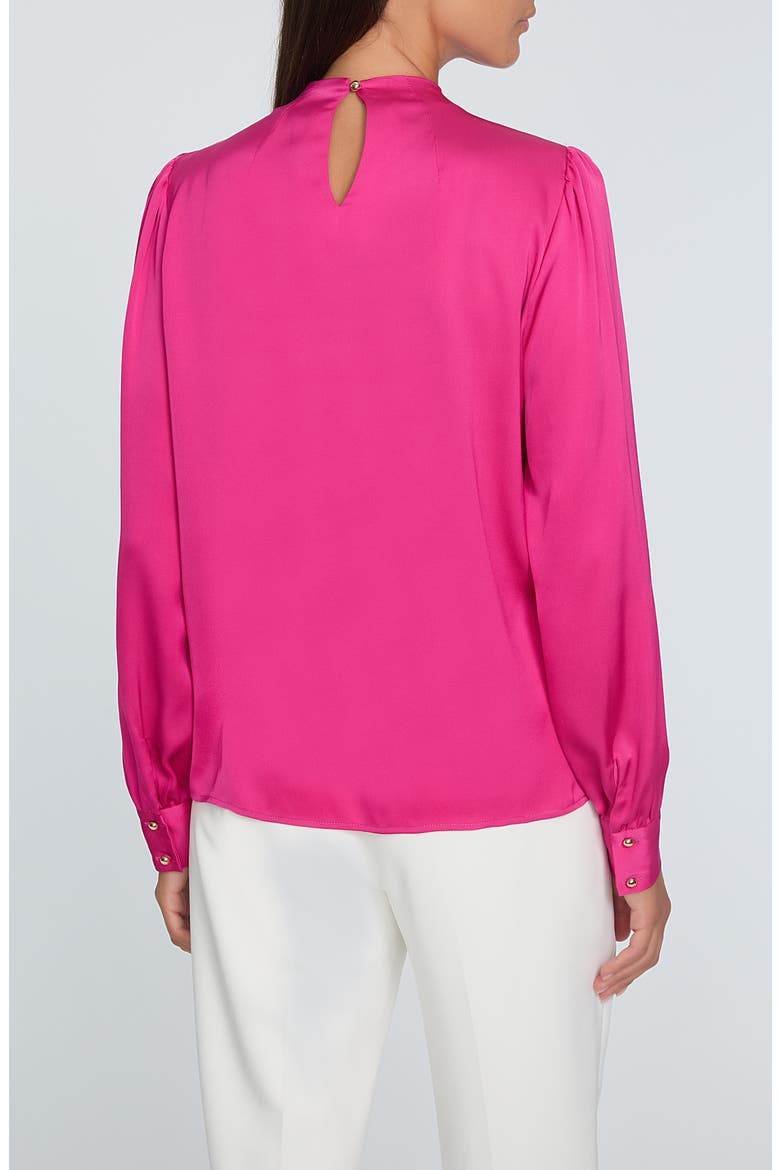 The Tien Mock Neck Top, Alternate, color, HAUTE PINK