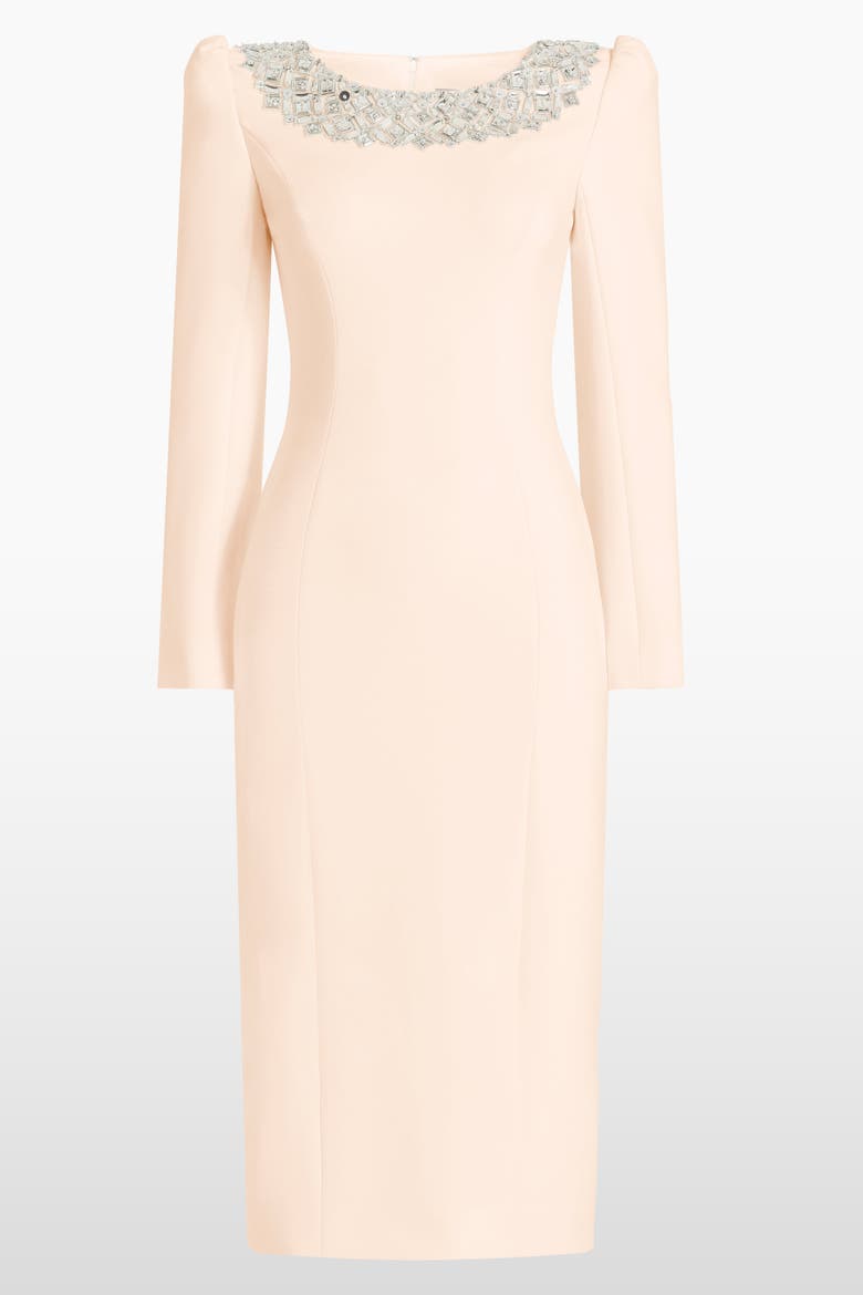 Jacquetta Embellished Midi Dress, Alternate, color, Morganite