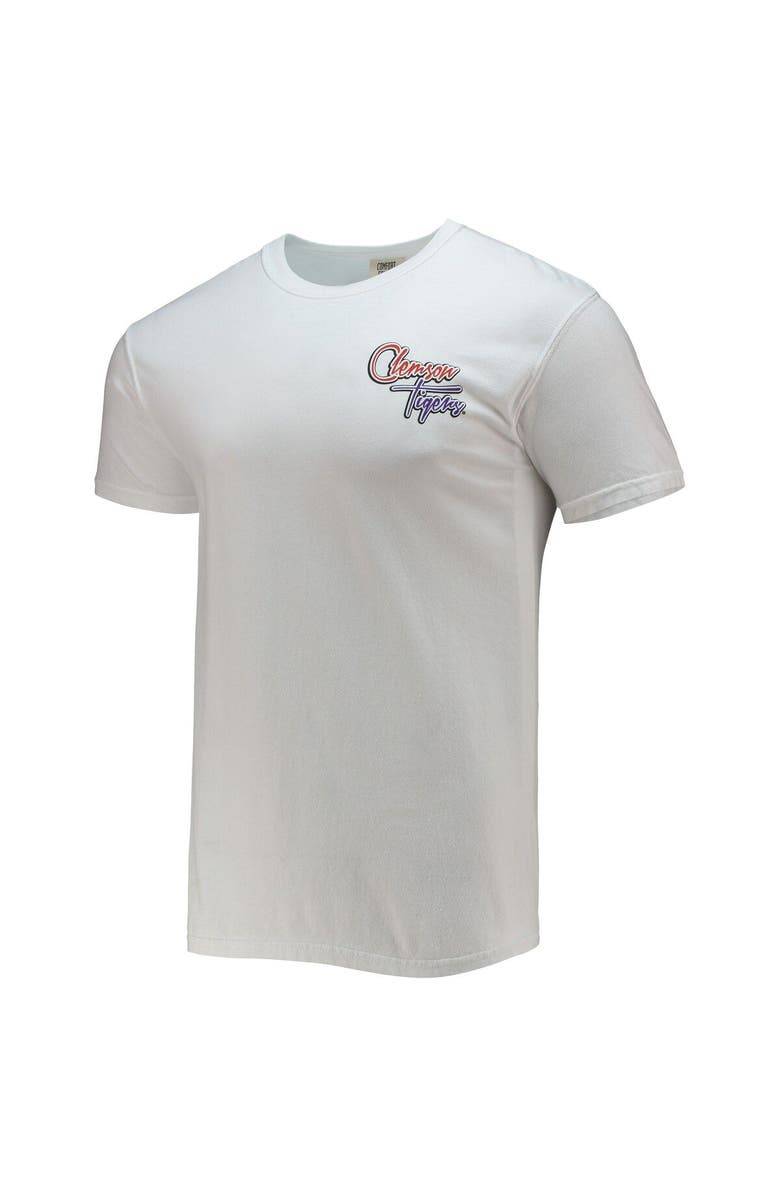 IMAGE ONE Men's White Clemson Tigers Mascot Bandana T-Shirt, Alternate, color,