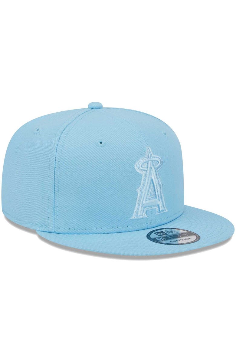 New Era Men's New Era Light Blue Los Angeles Angels Spring Color Basic 9FIFTY Snapback Hat, Alternate, color,