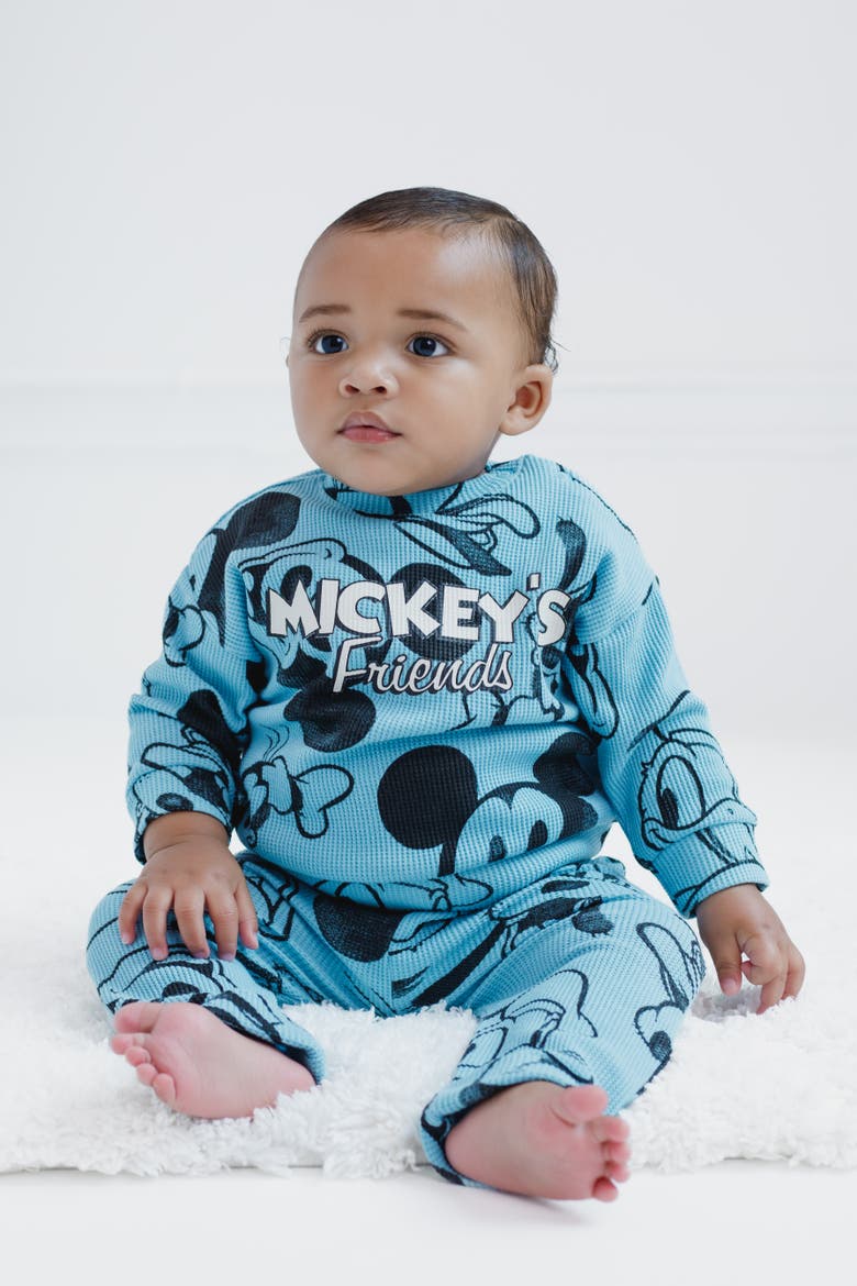 Mickey Mouse Loungewear 2-Piece Sweatshirt and Pants Set, Alternate, color, Mickey Donald Blue