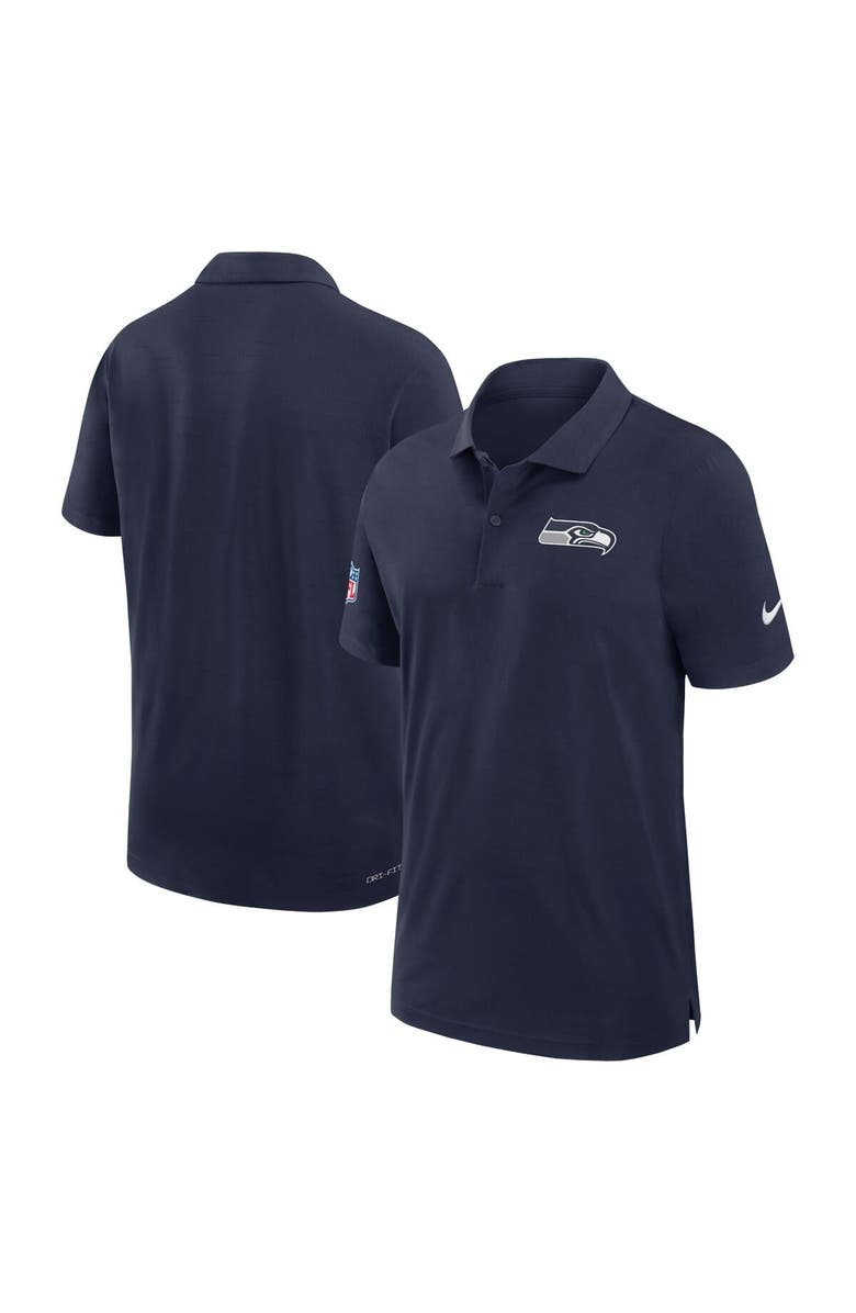 Nike Men's Nike College Navy Seattle Seahawks 2024/25 Sideline Performance Polo, Main, color, College Navy