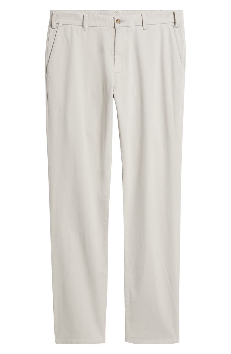 Peter Millar Signature Sateen Flat Front Pants, Alternate, color, Stone