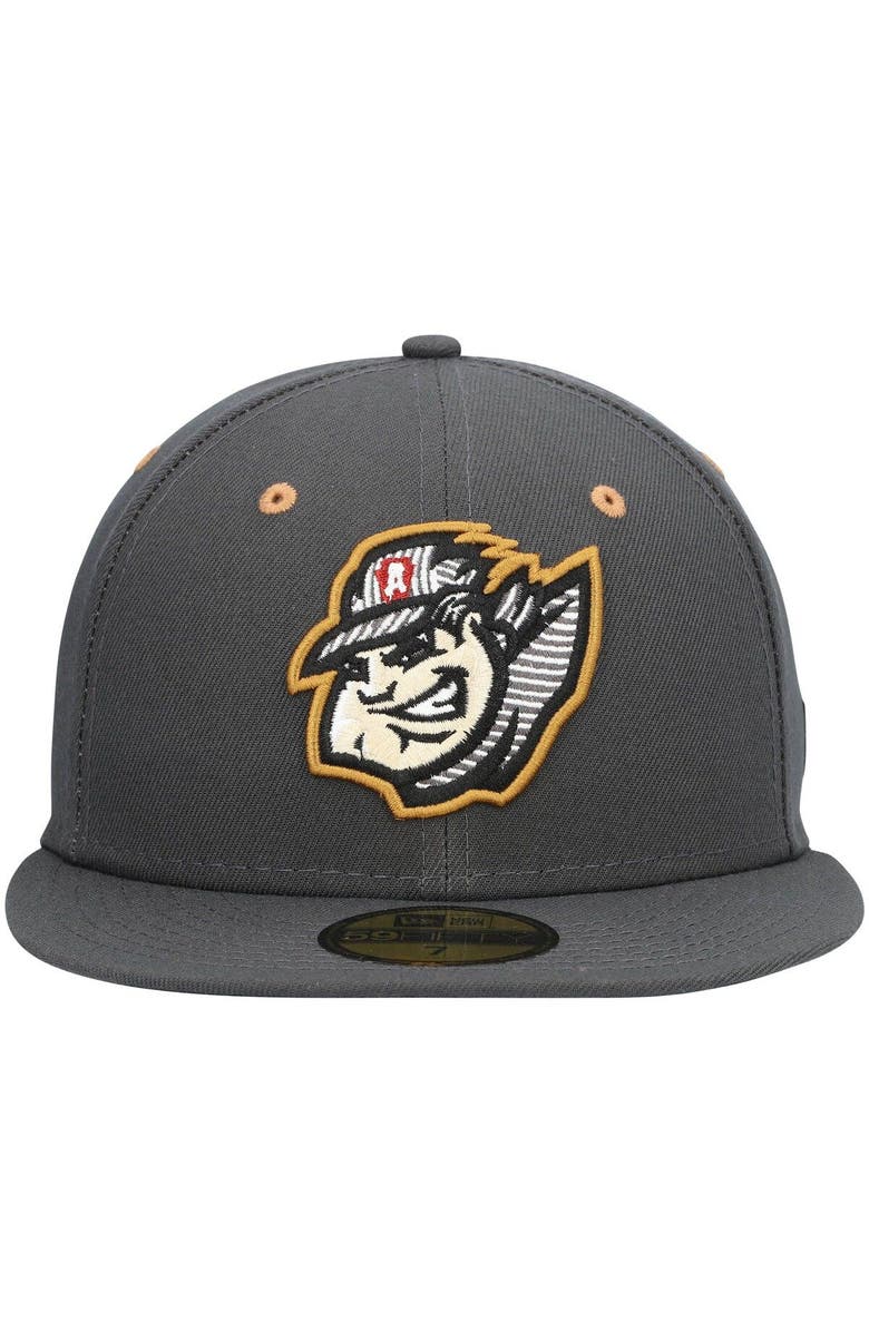 New Era Men's New Era Gray Altoona Curve Road Authentic Collection 59FIFTY Fitted Hat, Alternate, color,