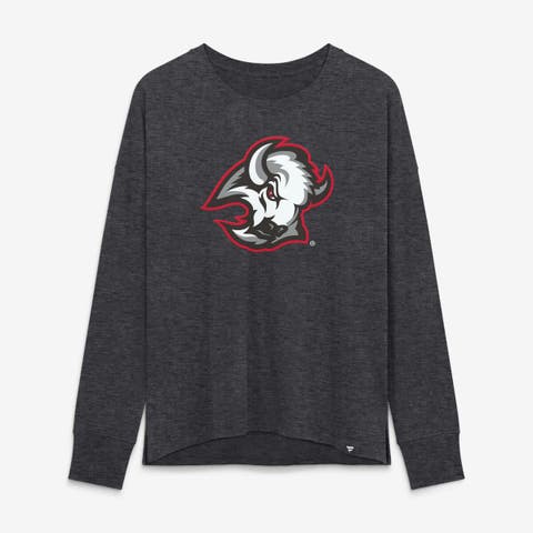 Women's Fanatics Heather Charcoal Buffalo Sabres Competition Legacy Long Sleeve T-Shirt